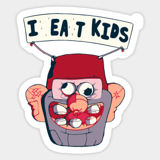 I ea t kids Sticker